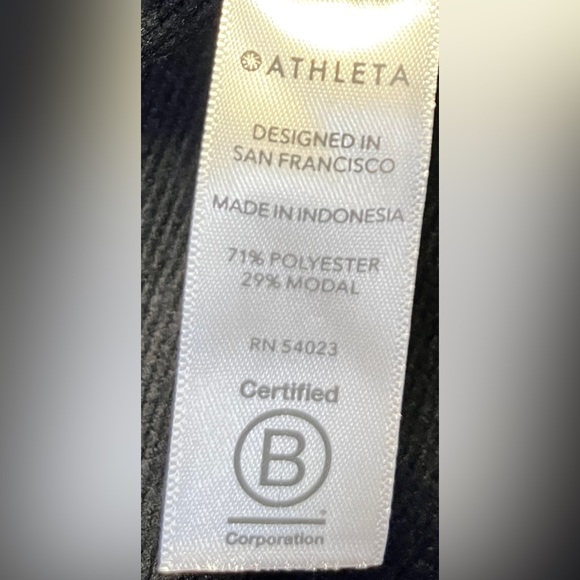 NWOT ATHLETA Sedona Sweatshirt Dress in Black Size XL - Picture 6 of 12